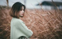 宁波杭州湾湿地公园偶遇一女孩